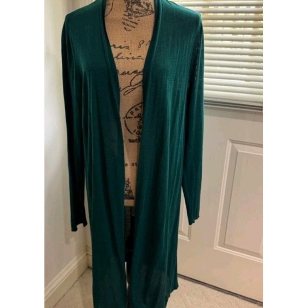 J Jill Nwt $89 Size Small Petite Emerald Color Light Cover Up Shaw Cardigan